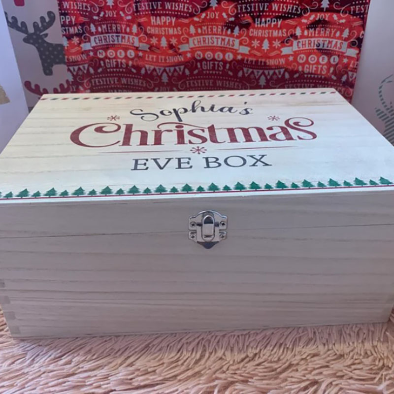 Green Stripe1st Personalised Bodysuit Toy Wooden Christmas Eve Box
