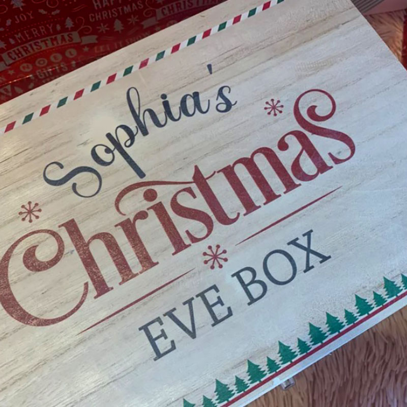 Green Stripe1st Personalised Bodysuit Toy Wooden Christmas Eve Box