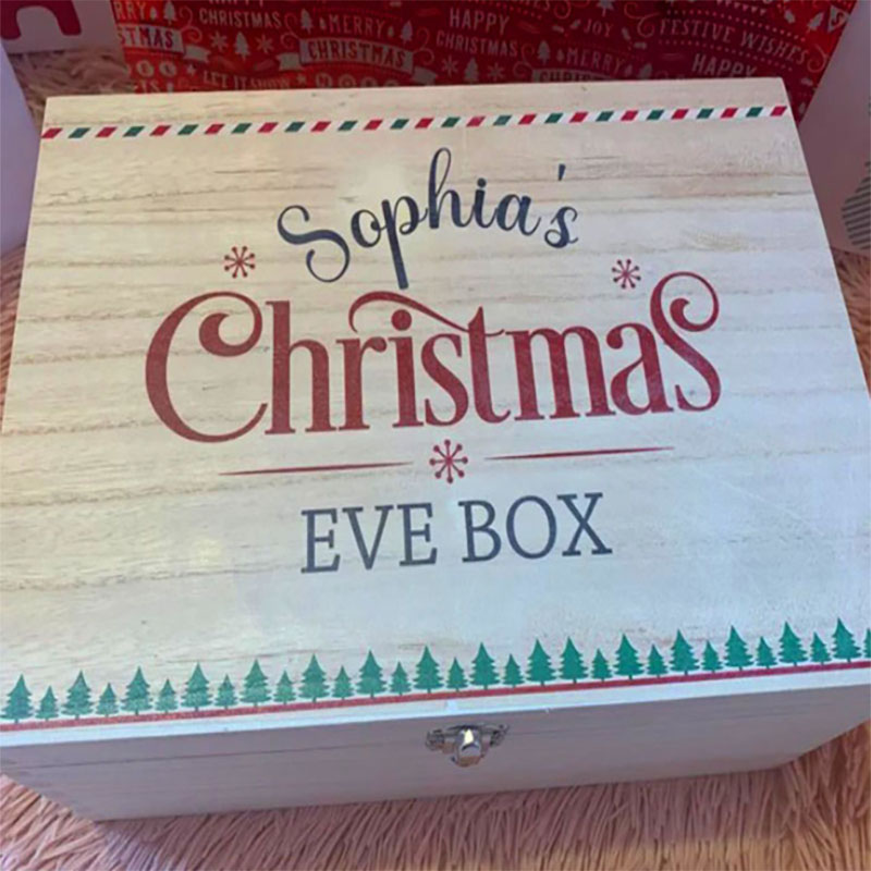 Green Stripe1st Personalised Bodysuit Toy Wooden Christmas Eve Box