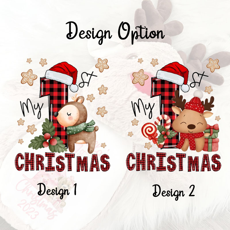 My 1st Cute Reindeer Christmas Personalised Soft Reindeer Toy Gift