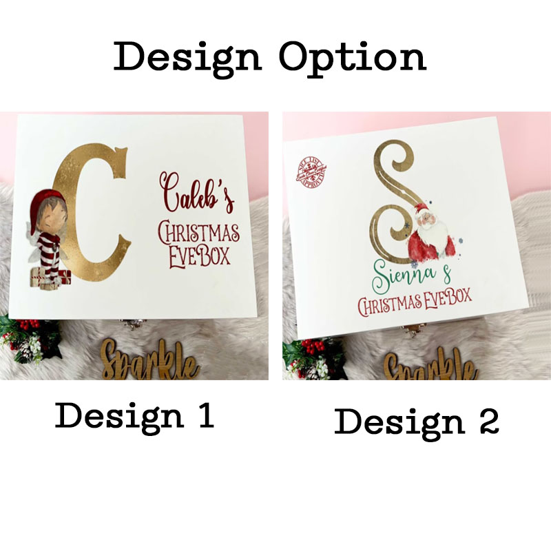 Luxury Personalised Wooden Box Traditional Gifts Elf Initial