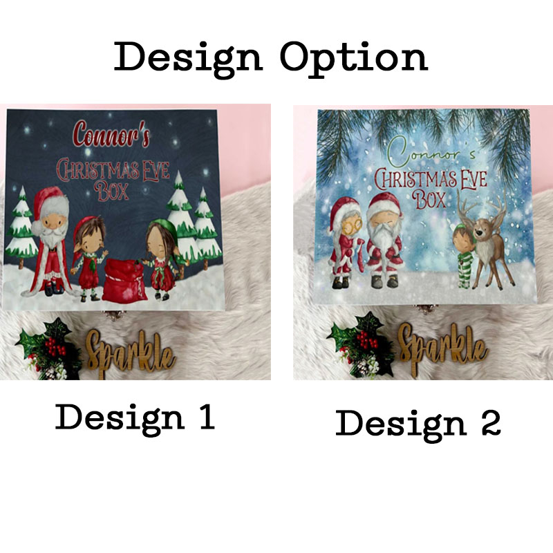 Santa Luxury Personalised Wooden Box Traditional Gifts Elf
