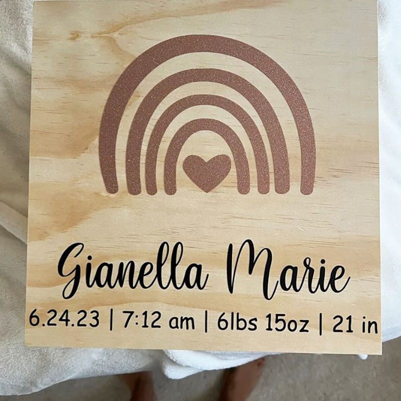Personalized Memory Box Rainbow Baby Gift Box