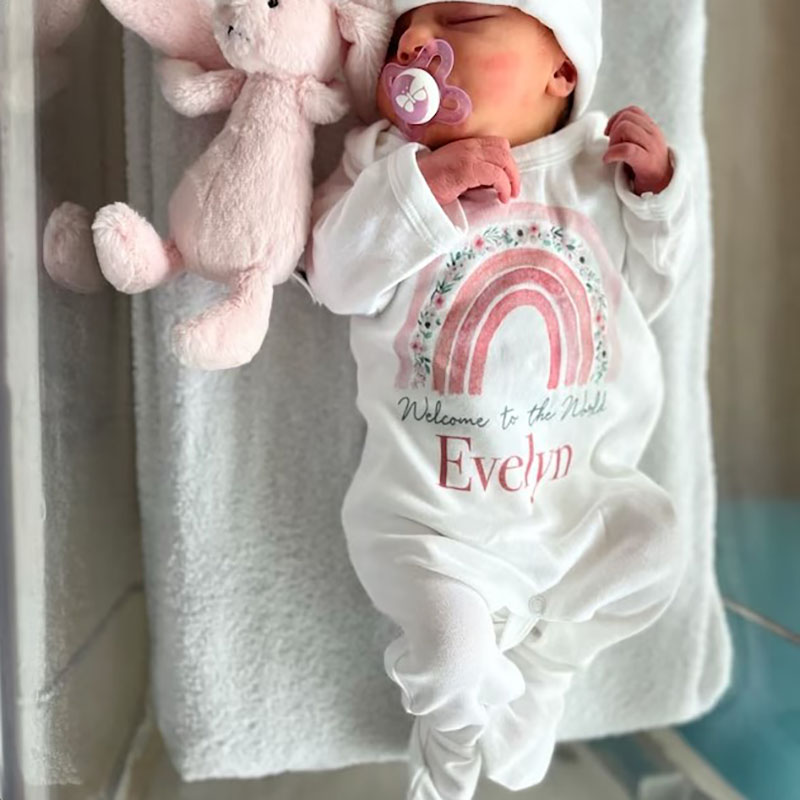 Personalised Hello World Babygrow Sleepsuit Coming Home Gift