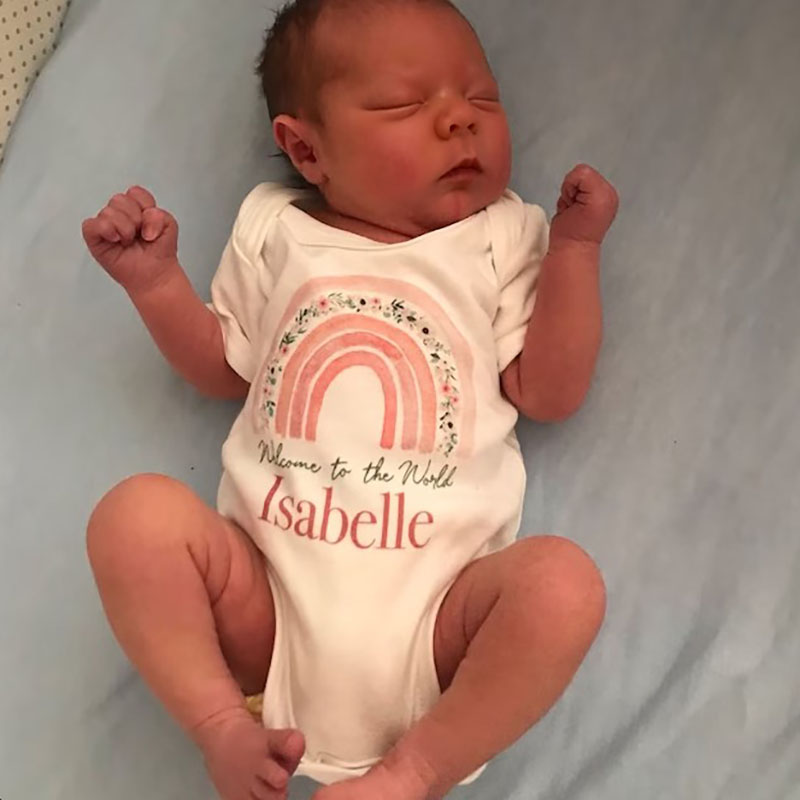 Personalised Hello World Babygrow Sleepsuit Coming Home Gift