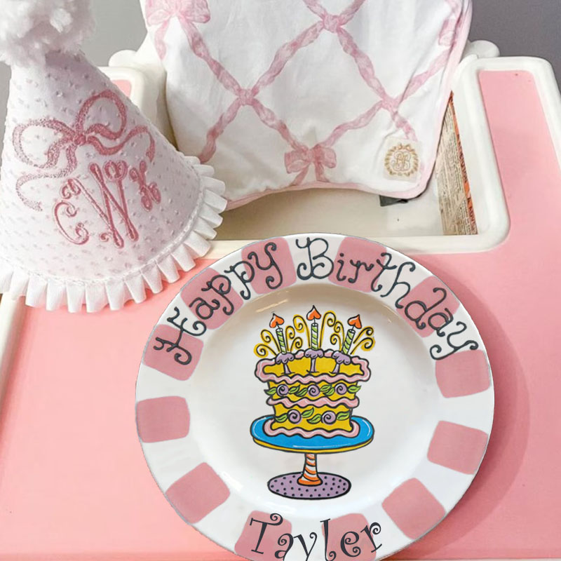 Happy Birthday Cake Custom Name Plate & Mug Easter Gift 