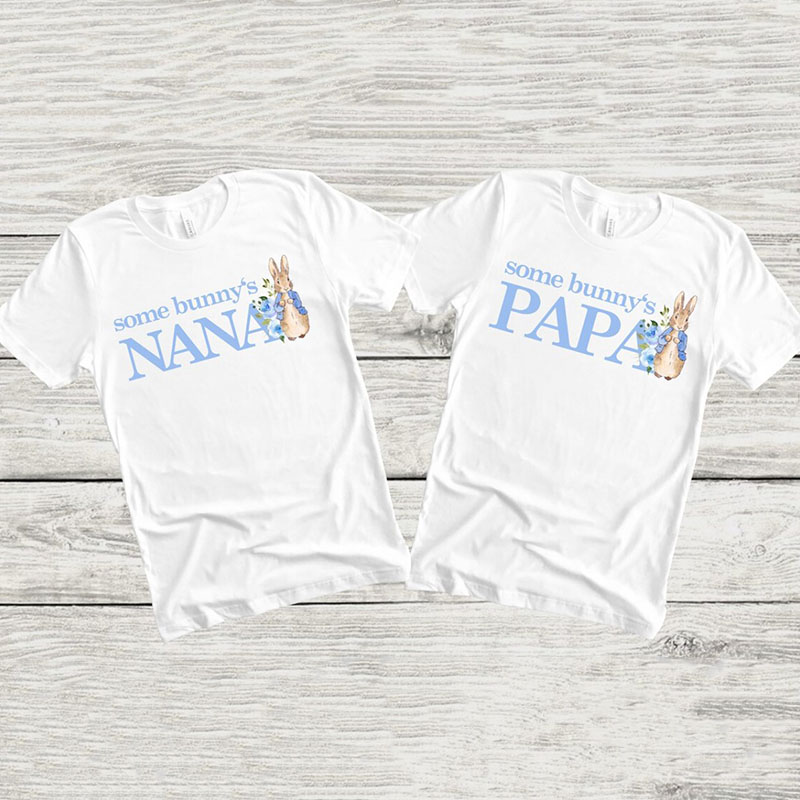 [Adult TeePeter Rabbit Family T-Shirts for his 1st Birthday