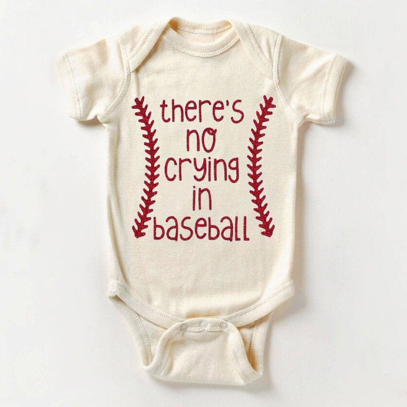 There's No Crying In Baseball Baby Girl Outfit