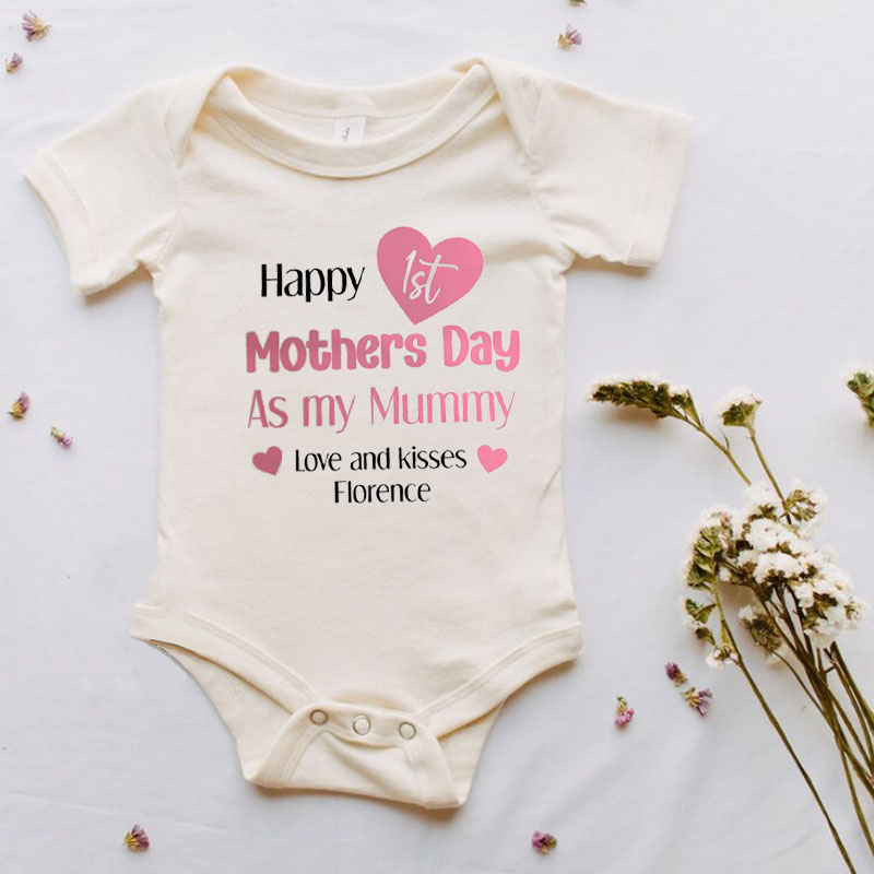 Our First Mother's Day Baby Outfit Kids T-shirt 