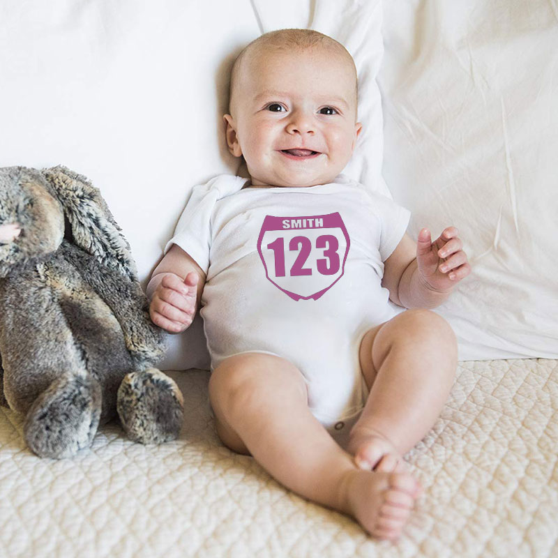 Future Racer Rider Infant Name Jersey Onesie Baby One Piece Bodysuit