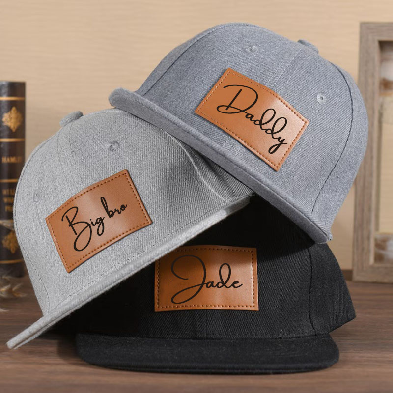 Dad and Son Engraved Name Baseball Cap Father'day Mesh hat