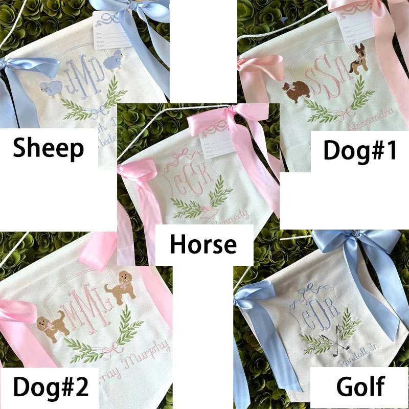 Custom Baby Banner with Floral Welcome Banner