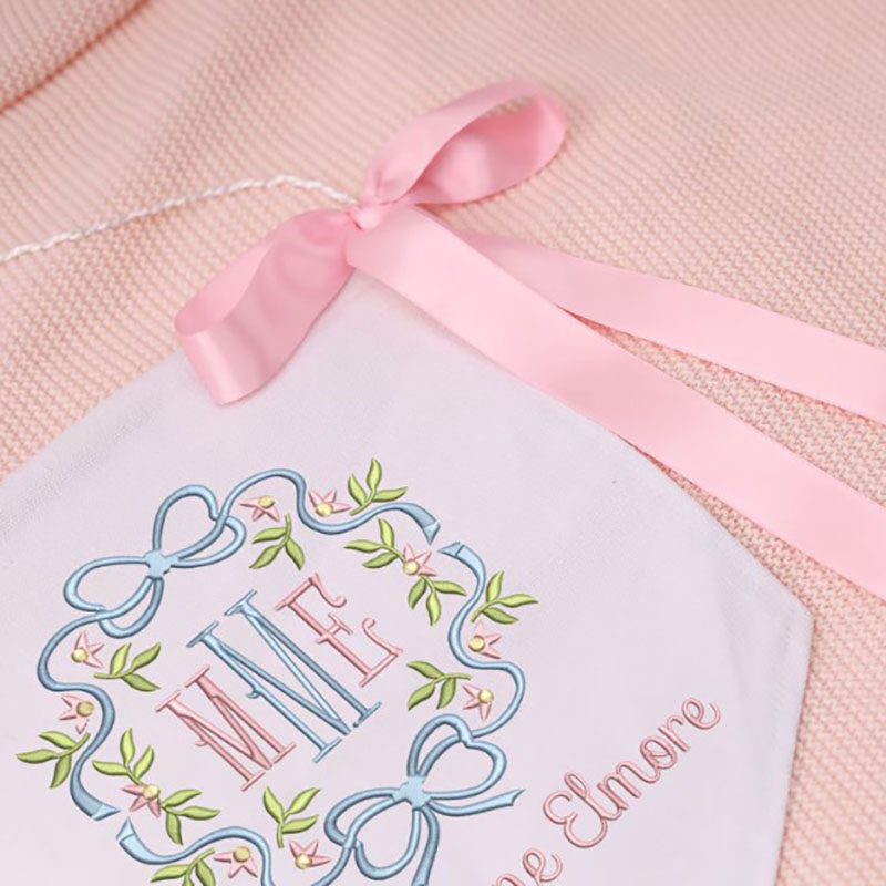 Personalized Baby Banner Ribbon Welcome Banner with bows