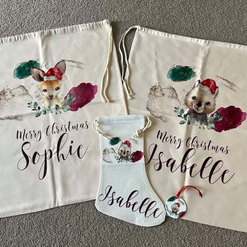 Christmas Santa Sack Large Size Personalised Animals Gift Sack Limited Stock Available