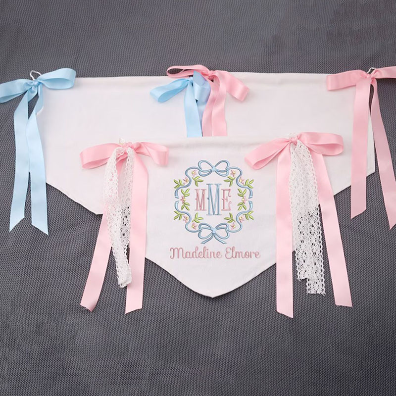 Personalized Baby Banner Ribbon Welcome Banner with bows