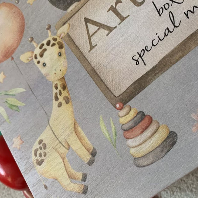 Personalised Safari Animals Keepsake Box Perfect Xmas gift