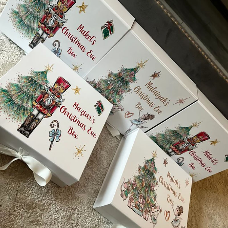 Personalised Nutcracker Box with Ribbon Tie Christmas Eve Gift