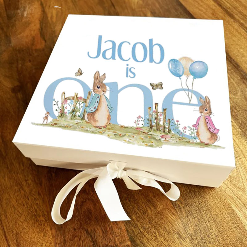 Personalised Baby's First Easter Bunny Gift Box