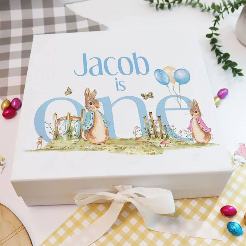 Personalised Baby's First Easter Bunny Gift Box