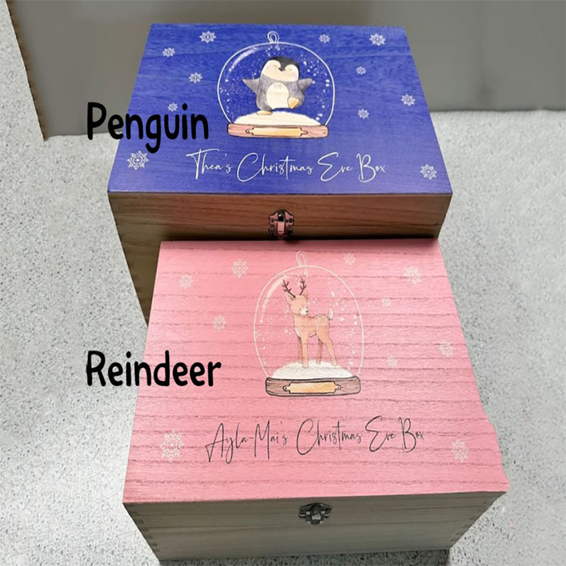Night Before Christmas Surprise Personalised Reindeer Penguin Box