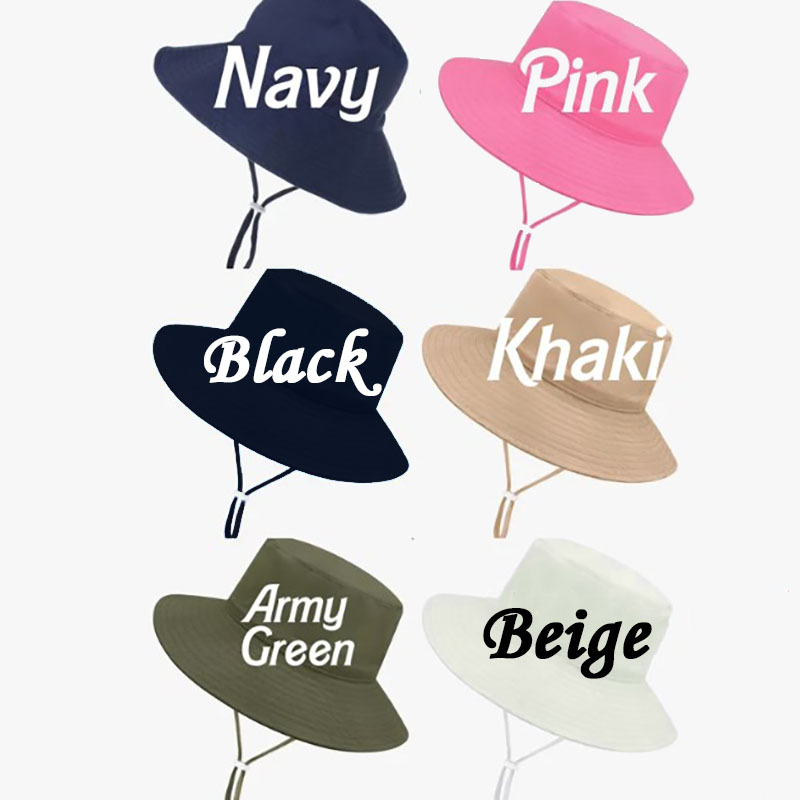 Bucket Sun Hat Daddy and Me Matching Leather Patch Hat