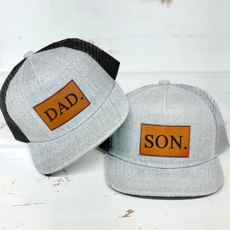 Personalised Dad and Son Engraved Father'day Baseball Cap