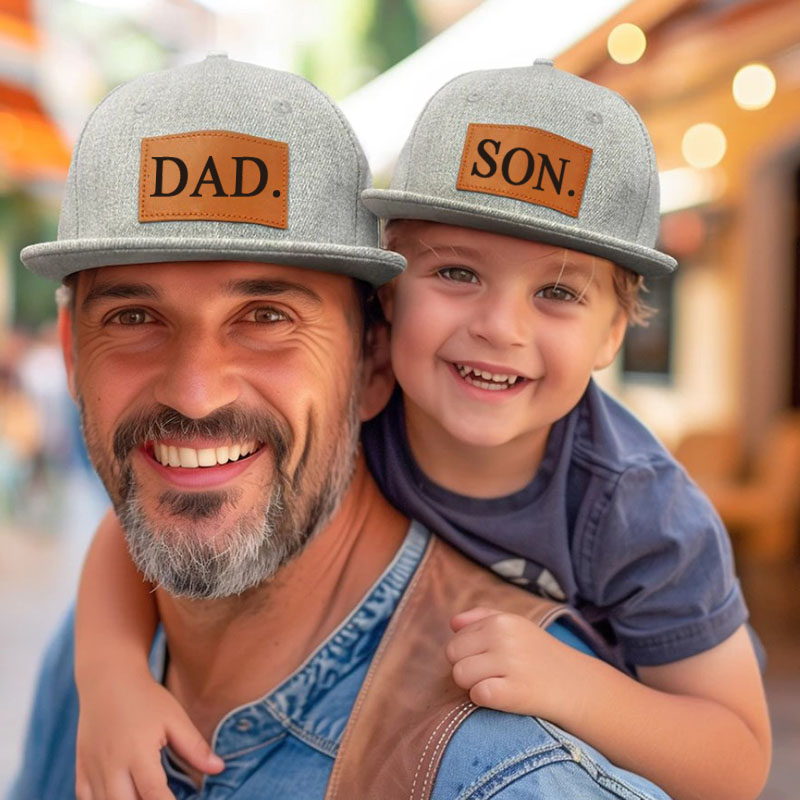 Personalised Dad and Son Engraved Father'day Baseball Cap