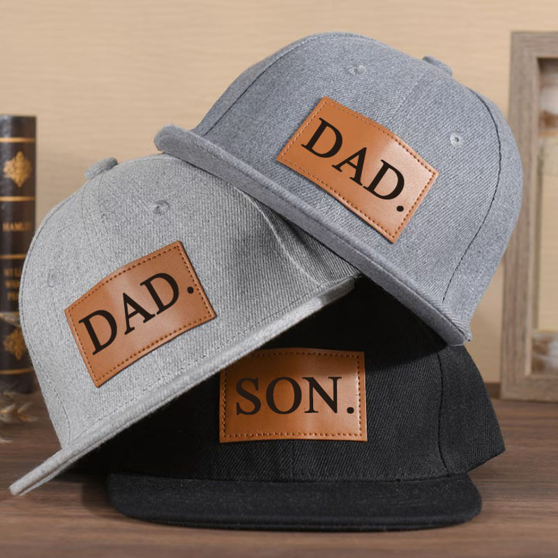 Personalised Dad and Son Engraved Father'day Baseball Cap