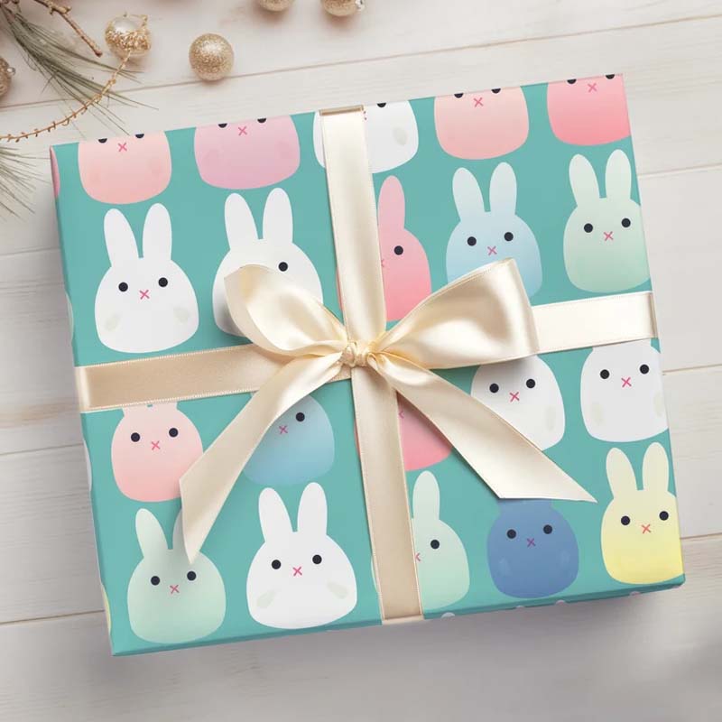 Cute Easter Wrapping Paper Bunnies Gift Wrap Candy Wrapping Paper