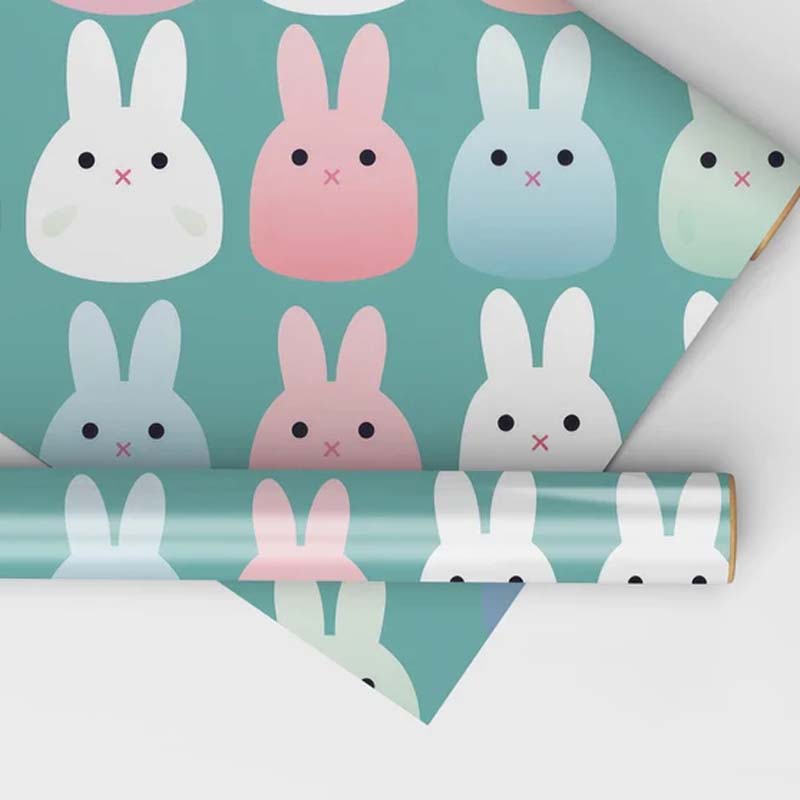 Cute Easter Wrapping Paper Bunnies Gift Wrap Candy Wrapping Paper