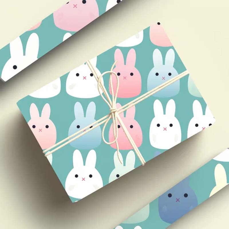 Cute Easter Wrapping Paper Bunnies Gift Wrap Candy Wrapping Paper