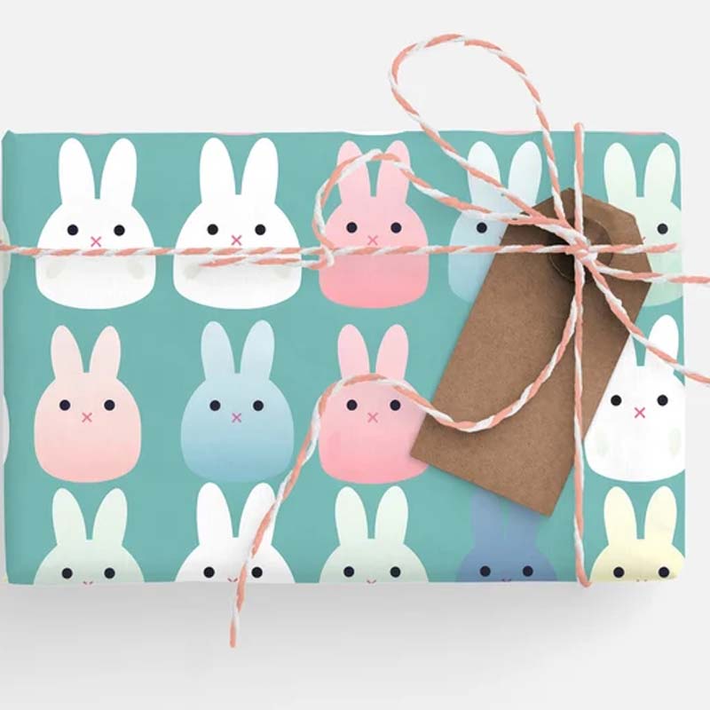 Cute Easter Wrapping Paper Bunnies Gift Wrap Candy Wrapping Paper