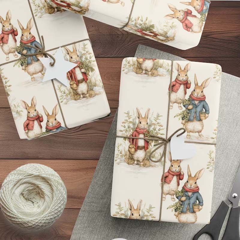 Bunny Wrapping Paper Rabbit Gift Wrap