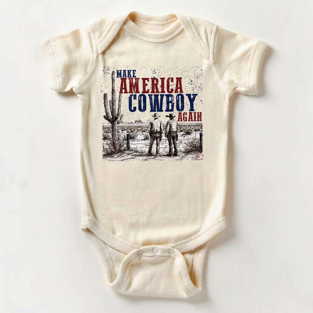 [Baby Onesie & Kids Tee]Make America Cowboy Again Western