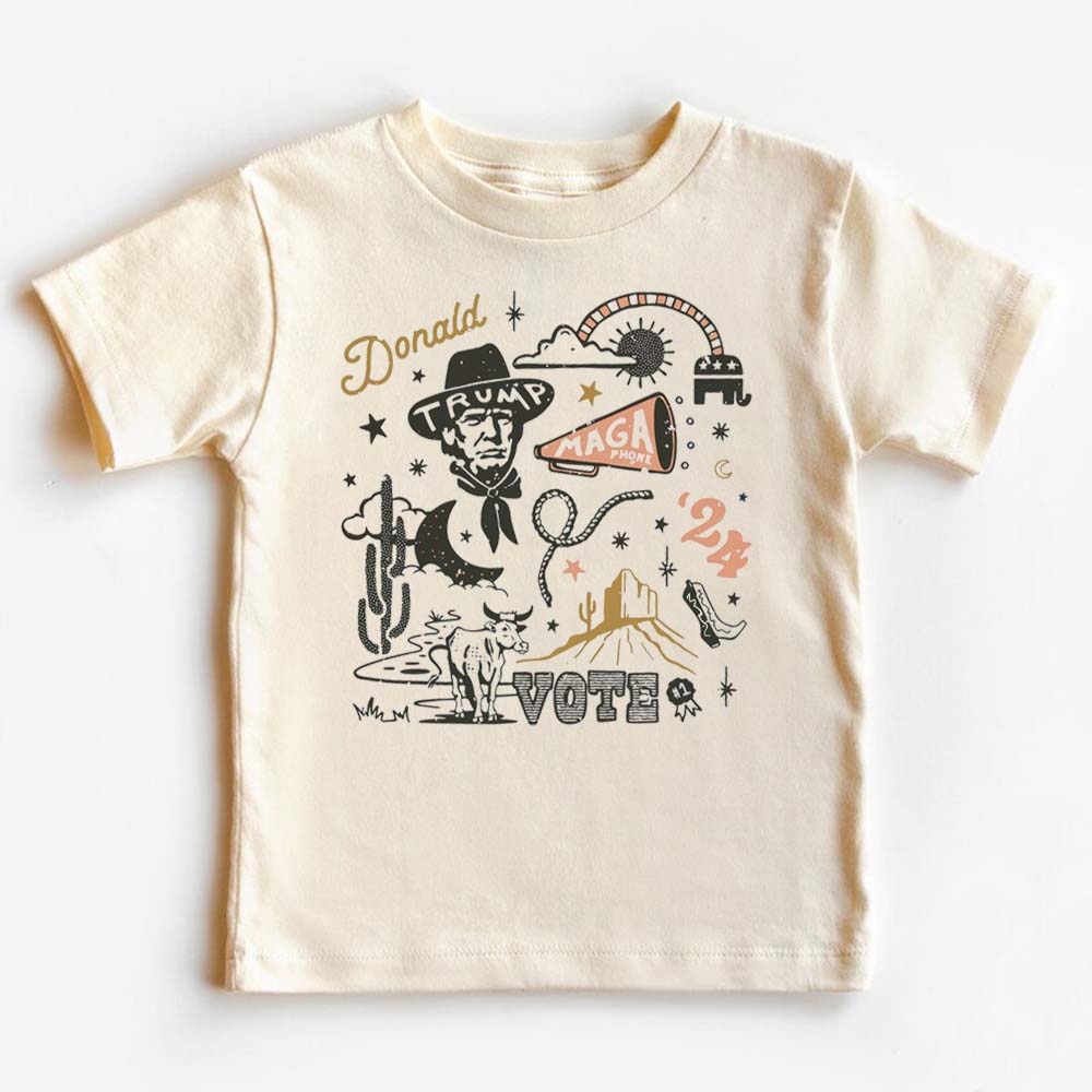 [Baby Onesie & Kids Tee]Cowboy Lets Go 2024 Comfort Colors Shirt