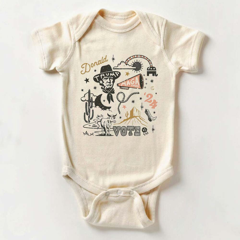 [Baby Onesie & Kids Tee]Cowboy Lets Go 2024 Comfort Colors Shirt