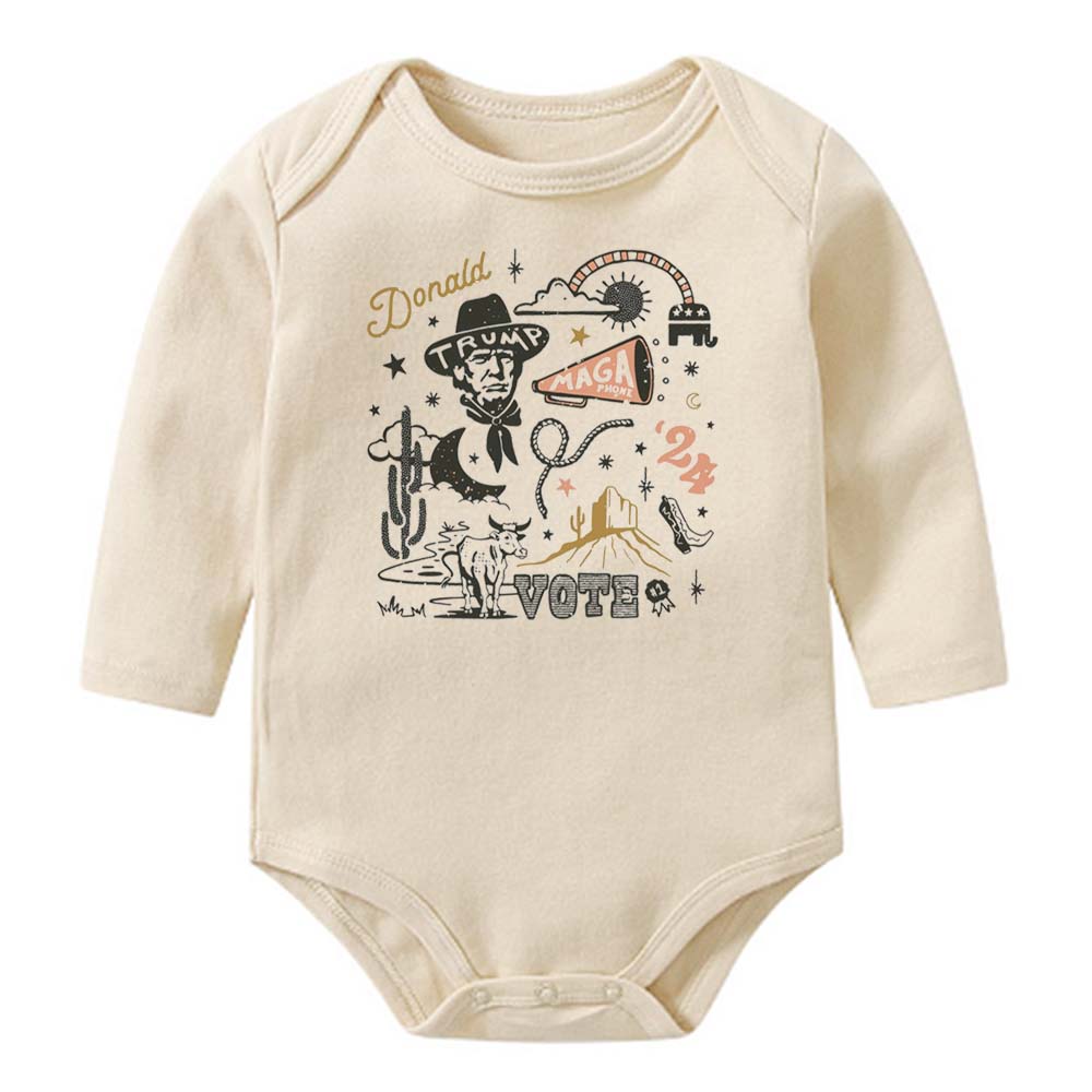 [Baby Onesie & Kids Tee]Cowboy Lets Go 2024 Comfort Colors Shirt