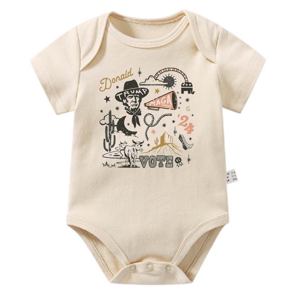 [Baby Onesie & Kids Tee]Cowboy Lets Go 2024 Comfort Colors Shirt
