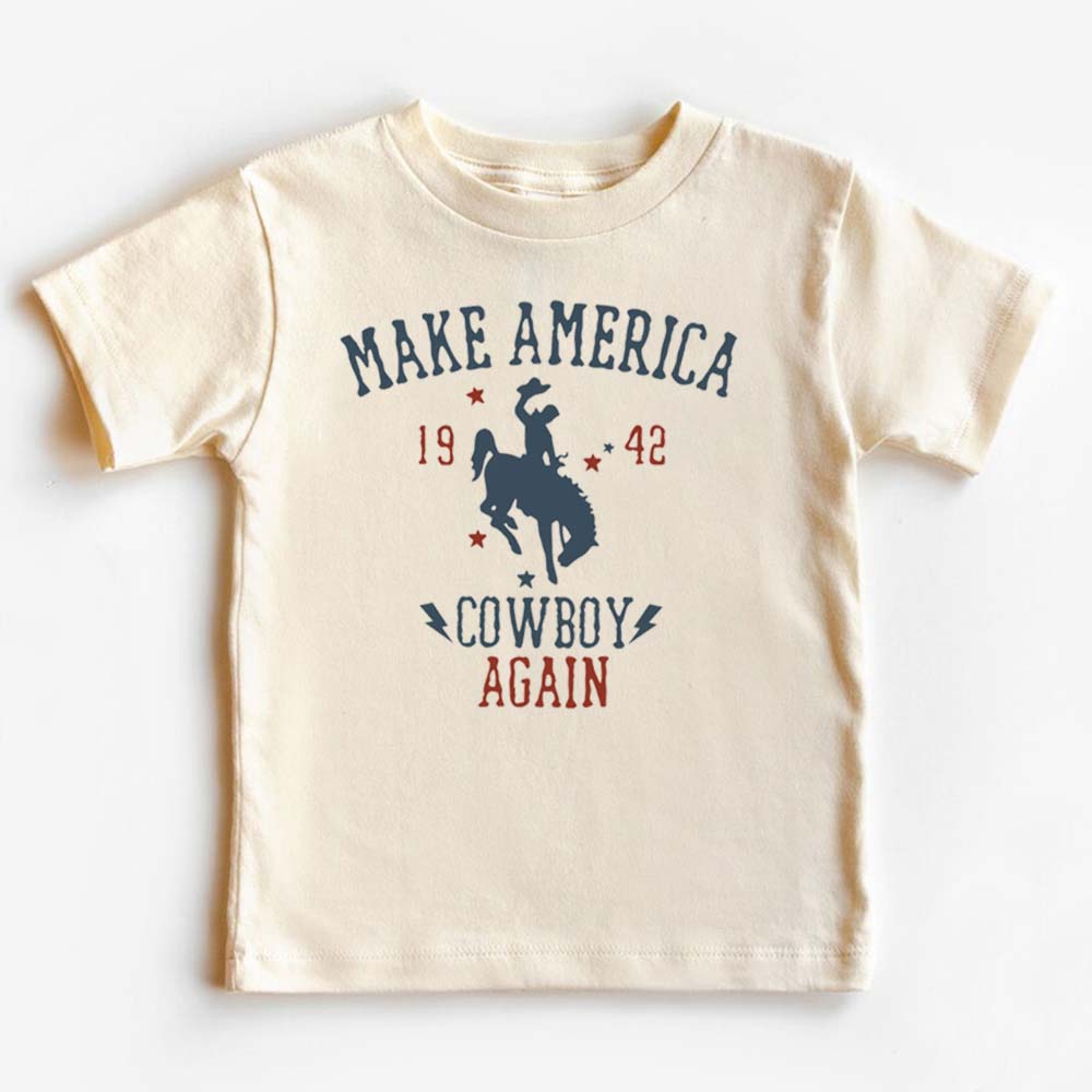 [Baby Onesie & Kids Tee] Make America Cowboy Again Retro Designs