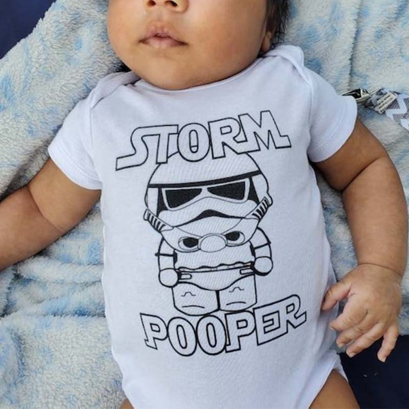 Storm Pooper Cute Double Sided Baby Bodysuits Movie Lover