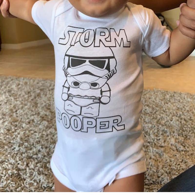 Storm Pooper Cute Double Sided Baby Bodysuits Movie Lover