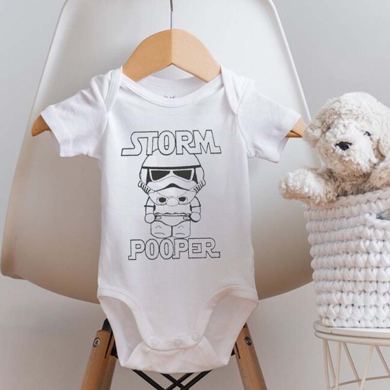 Storm Pooper Cute Double Sided Baby Bodysuits Movie Lover