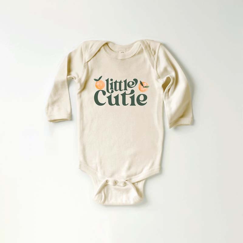 Retro Orange Bodysuit - Cute Fruit Natural Baby Onesie