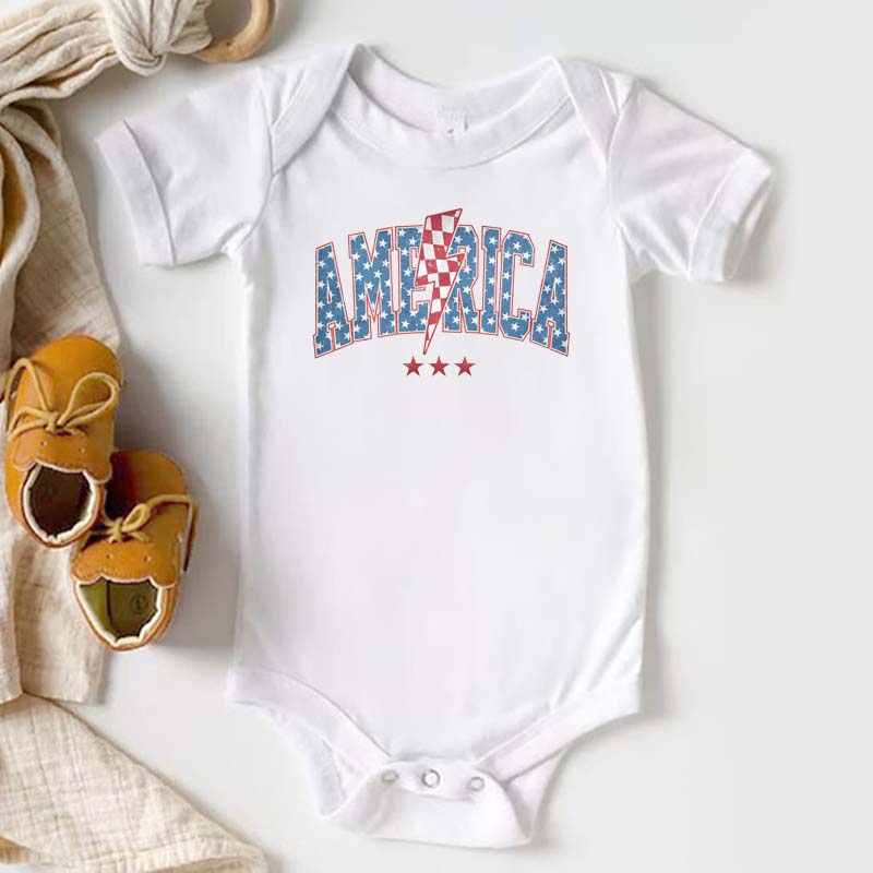 [Baby Bodysuit]America Baby Bodysuit Fourth of July Baby Outfit