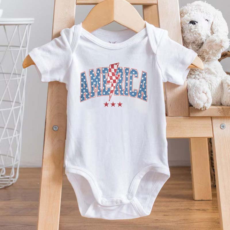 [Baby Bodysuit]America Baby Bodysuit Fourth of July Baby Outfit
