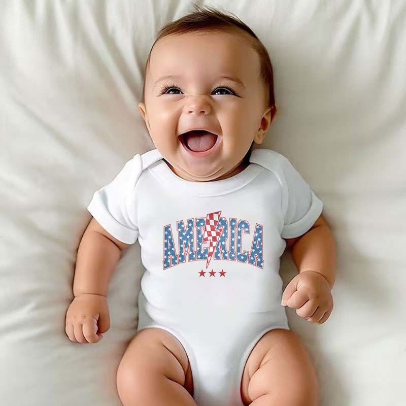 [Baby Bodysuit]America Baby Bodysuit Fourth of July Baby Outfit