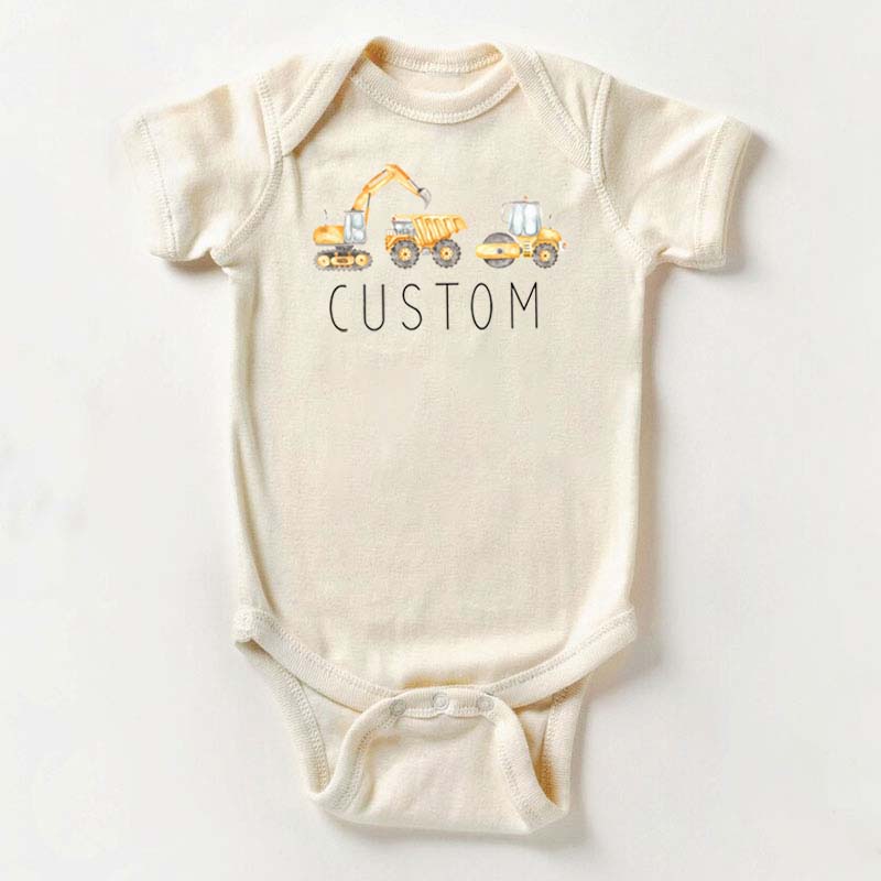 [Baby Bodysuit]Personalized  Equipment Shirt Dump Truck Shirt Boys Shirt