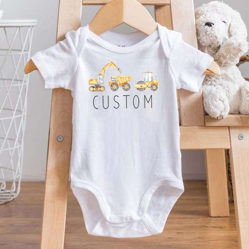 [Baby Bodysuit]Personalized  Equipment Shirt Dump Truck Shirt Boys Shirt