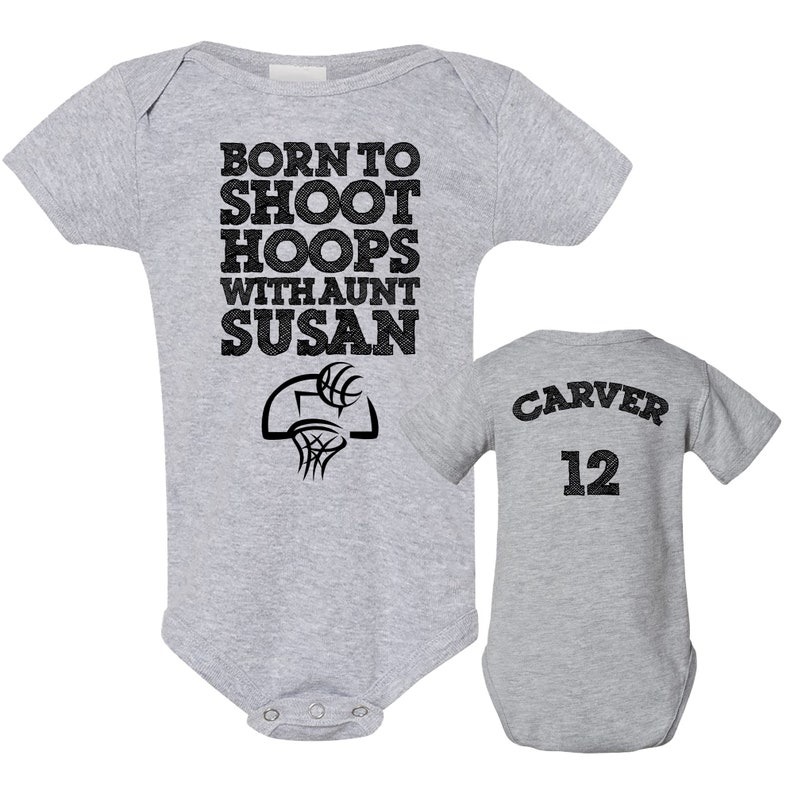 Custom Basketball Onesie BORN To SHOOT HOOPS