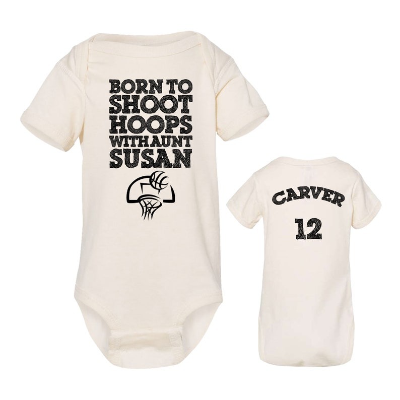 Custom Basketball Onesie BORN To SHOOT HOOPS